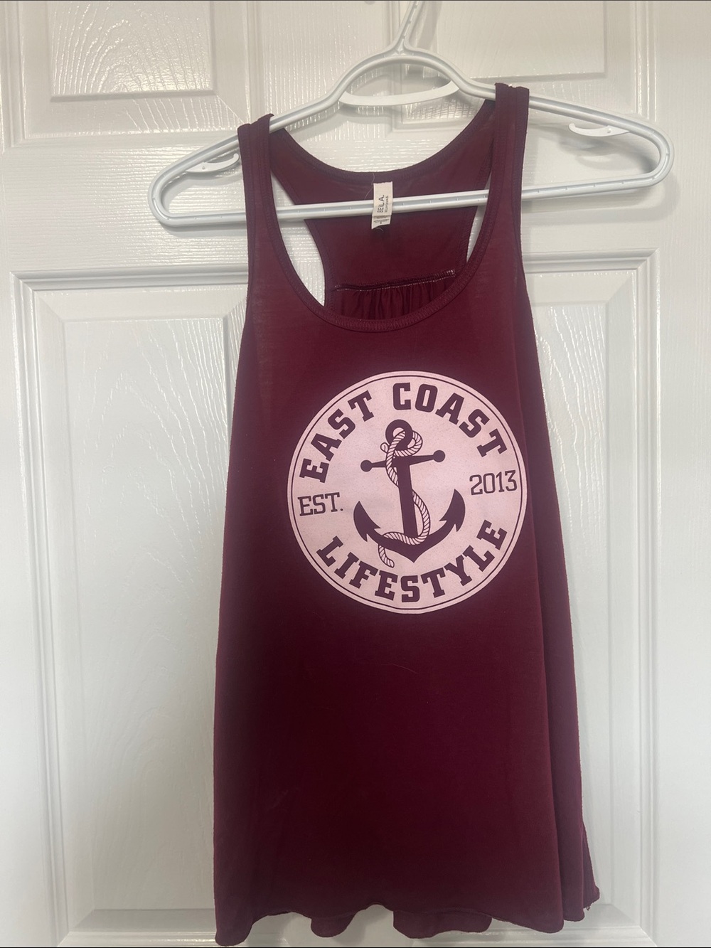 Bella Canvas Maroon Sleeveless Top East Coast Lifestyle